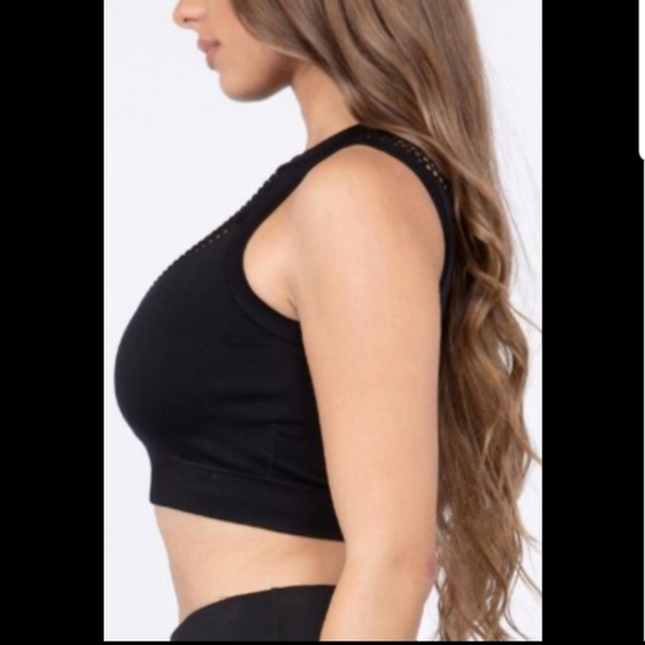 #13 π¦HOST PICKβΌπSeamless Mesh High Neck Sports BraβΌ - Picture 2 of 6